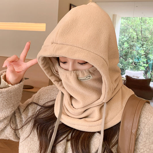 Women’s Winter Cycling Hat – Windproof Thickened Warm Beanie with Faux Rabbit Fur, Adjustable Outdoor Cap