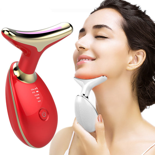 EMS Thermal Neck Lifting And Tighten Massager Electric Microcurrent Wrinkle Remove