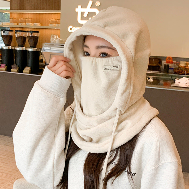 Women’s Winter Cycling Hat – Windproof Thickened Warm Beanie with Faux Rabbit Fur, Adjustable Outdoor Cap