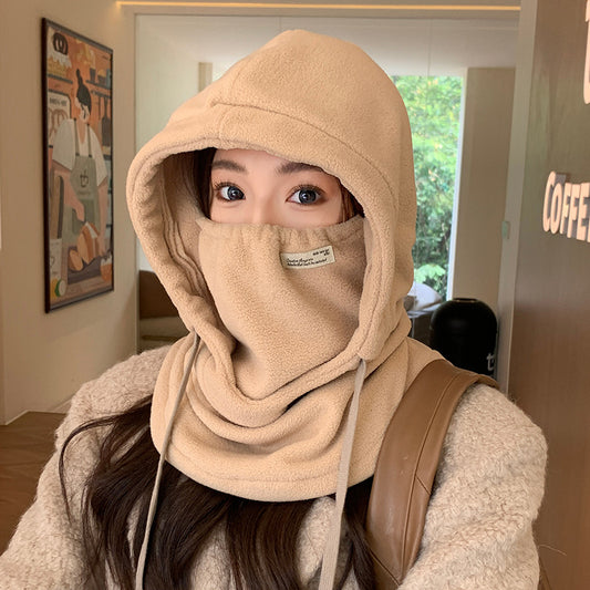 Women’s Winter Cycling Hat – Windproof Thickened Warm Beanie with Faux Rabbit Fur, Adjustable Outdoor Cap