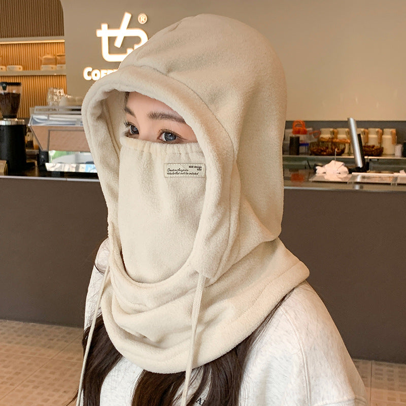 Women’s Winter Cycling Hat – Windproof Thickened Warm Beanie with Faux Rabbit Fur, Adjustable Outdoor Cap