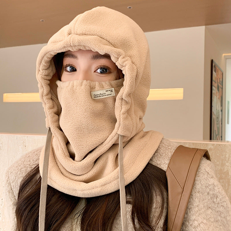 Women’s Winter Cycling Hat – Windproof Thickened Warm Beanie with Faux Rabbit Fur, Adjustable Outdoor Cap