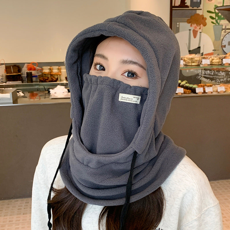 Women’s Winter Cycling Hat – Windproof Thickened Warm Beanie with Faux Rabbit Fur, Adjustable Outdoor Cap