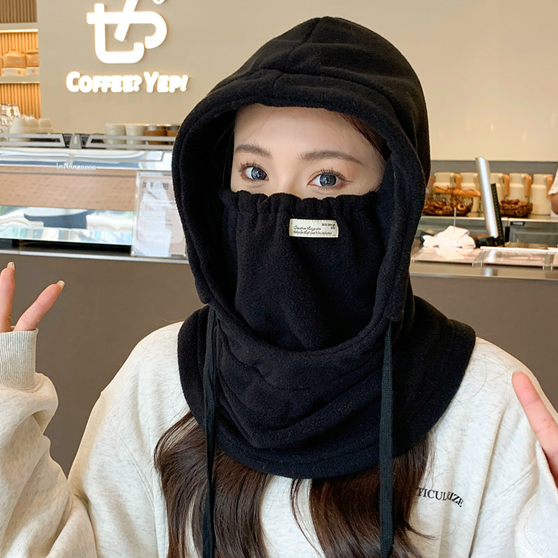 Women’s Winter Cycling Hat – Windproof Thickened Warm Beanie with Faux Rabbit Fur, Adjustable Outdoor Cap