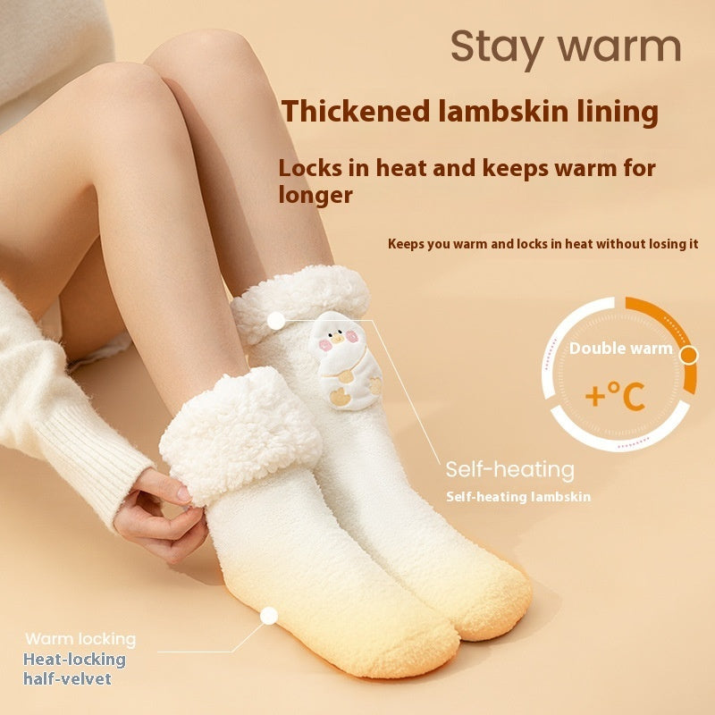 Electric Heated Socks for Men & Women – USB Powered Thick Fleece Warm Feet Heating Socks for Winter, Ultra-Soft Velvet, One Size